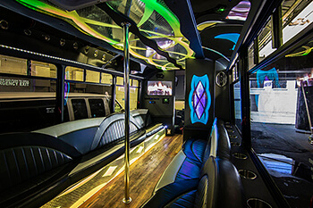 party bus colorful lights