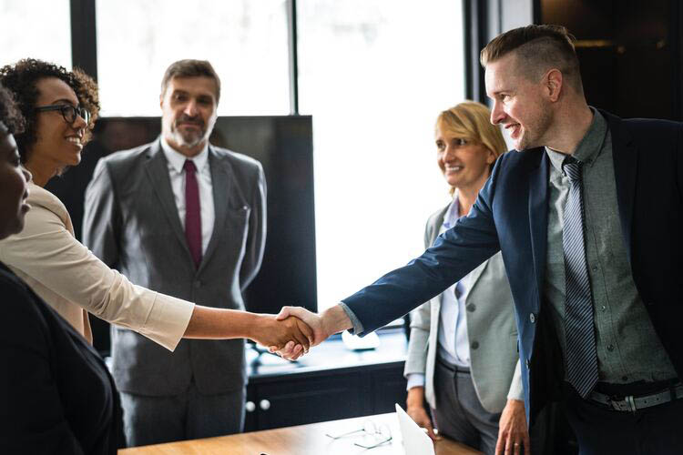 group of people in a business meeting