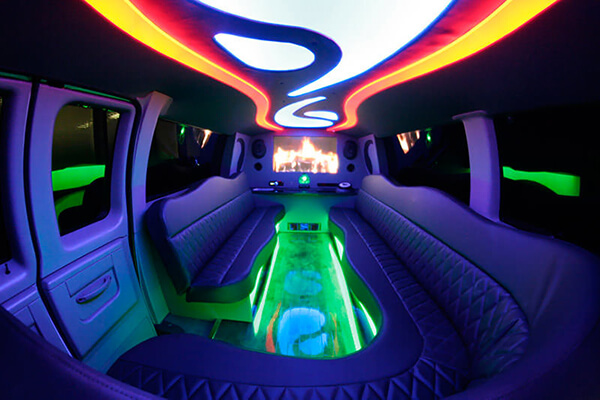 limo colorful lights