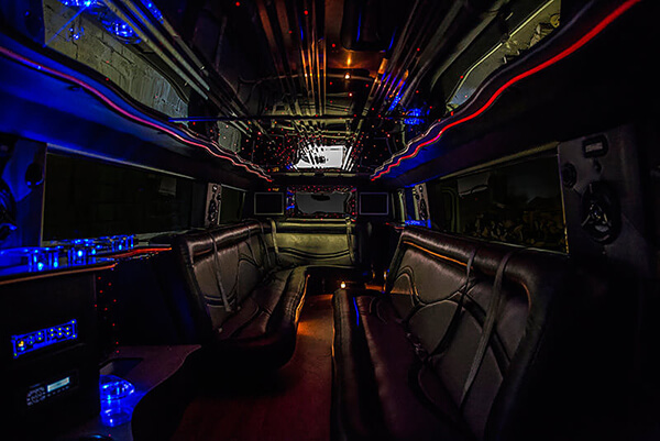 Bar areas on limo