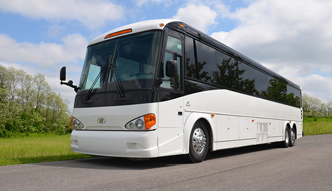 Charter bus in West Michigan